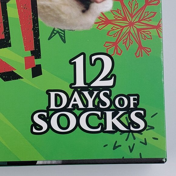Elf Movie Sock Advent Gift Box Buddy Son of a Nut Cracker Adult 6-12 Novelty NEW - Picture 8 of 10